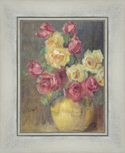 Load image into Gallery viewer, Red and Yellow Roses in a Vase
