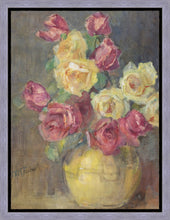 Load image into Gallery viewer, Red and Yellow Roses in a Vase
