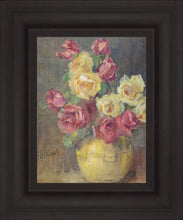 Load image into Gallery viewer, Red and Yellow Roses in a Vase
