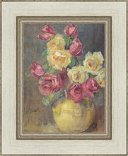 Load image into Gallery viewer, Red and Yellow Roses in a Vase

