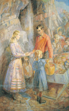 Load image into Gallery viewer, Handcart Pioneers at the Waterfall
