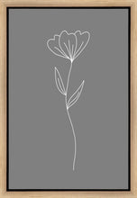 Load image into Gallery viewer, Minimalist Flower Gray Gallery Wrap
