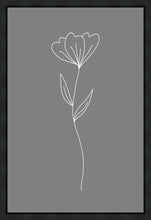Load image into Gallery viewer, Minimalist Flower Gray Gallery Wrap
