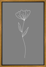 Load image into Gallery viewer, Minimalist Flower Gray Gallery Wrap
