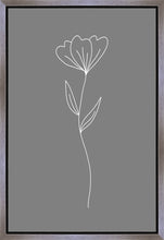 Load image into Gallery viewer, Minimalist Flower Gray Gallery Wrap
