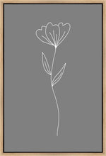 Load image into Gallery viewer, Minimalist Flower Gray Gallery Wrap
