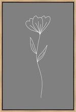 Load image into Gallery viewer, Minimalist Flower Gray Gallery Wrap
