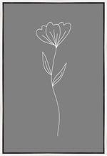 Load image into Gallery viewer, Minimalist Flower Gray Gallery Wrap
