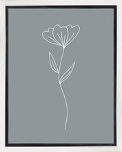 Load image into Gallery viewer, Minimalist Flower Blue Gallery Wrap
