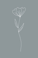 Load image into Gallery viewer, Minimalist Flower Blue Gallery Wrap
