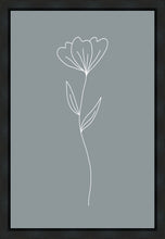Load image into Gallery viewer, Minimalist Flower Blue Gallery Wrap

