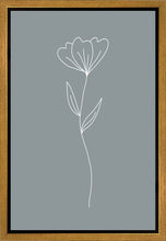 Load image into Gallery viewer, Minimalist Flower Blue Gallery Wrap
