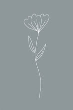 Load image into Gallery viewer, Minimalist Flower Blue Gallery Wrap
