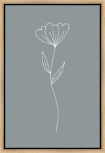 Load image into Gallery viewer, Minimalist Flower Blue Gallery Wrap
