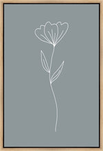 Load image into Gallery viewer, Minimalist Flower Blue Gallery Wrap
