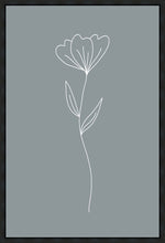 Load image into Gallery viewer, Minimalist Flower Blue Gallery Wrap
