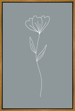 Load image into Gallery viewer, Minimalist Flower Blue Gallery Wrap
