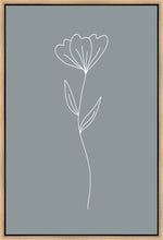 Load image into Gallery viewer, Minimalist Flower Blue Gallery Wrap
