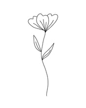 Load image into Gallery viewer, Minimalist Flower White Gallery Wrap
