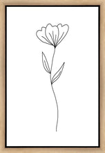 Load image into Gallery viewer, Minimalist Flower White Gallery Wrap
