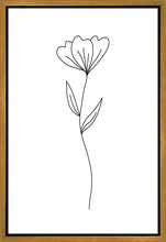 Load image into Gallery viewer, Minimalist Flower White Gallery Wrap
