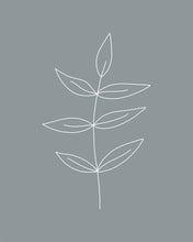 Load image into Gallery viewer, Minimalist Leaves Blue Gallery Wrap
