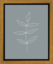 Load image into Gallery viewer, Minimalist Leaves Blue Gallery Wrap
