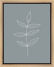 Load image into Gallery viewer, Minimalist Leaves Blue Gallery Wrap
