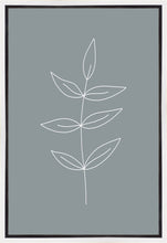 Load image into Gallery viewer, Minimalist Leaves Blue Gallery Wrap
