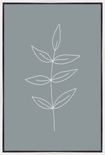 Load image into Gallery viewer, Minimalist Leaves Blue Gallery Wrap

