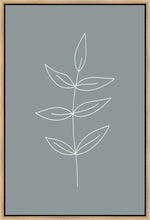 Load image into Gallery viewer, Minimalist Leaves Blue Gallery Wrap
