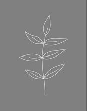 Load image into Gallery viewer, Minimalist Leaves Gray Gallery Wrap
