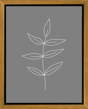 Load image into Gallery viewer, Minimalist Leaves Gray Gallery Wrap
