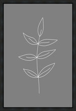 Load image into Gallery viewer, Minimalist Leaves Gray Gallery Wrap
