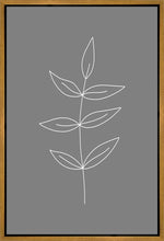 Load image into Gallery viewer, Minimalist Leaves Gray Gallery Wrap
