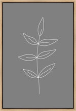 Load image into Gallery viewer, Minimalist Leaves Gray Gallery Wrap
