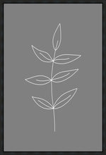 Load image into Gallery viewer, Minimalist Leaves Gray Gallery Wrap
