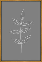 Load image into Gallery viewer, Minimalist Leaves Gray Gallery Wrap
