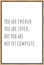 Load image into Gallery viewer, You Are Enough Gallery Wrap
