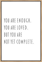 Load image into Gallery viewer, You Are Enough Gallery Wrap
