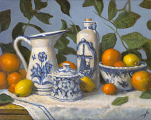Load image into Gallery viewer, Delft and Citrus Still Life
