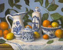 Load image into Gallery viewer, Delft and Citrus Still Life
