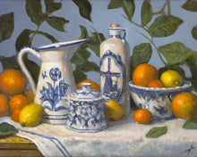 Load image into Gallery viewer, Delft and Citrus Still Life

