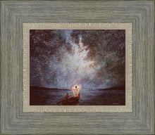 Load image into Gallery viewer, Calm and Stars painting depicts Jesus calming the seas during a great storm, &amp; then seeing stars after the calm - Yongsung Kim | Havenlight | Christian Artwork
