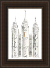 Load image into Gallery viewer, Salt Lake City Temple Watercolor in Gray
