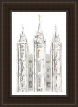 Load image into Gallery viewer, Salt Lake City Temple Watercolor in Gray
