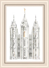 Load image into Gallery viewer, Salt Lake City Temple Watercolor in Gray
