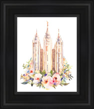 Load image into Gallery viewer, Salt Lake City Temple Floral Watercolor
