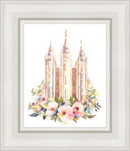 Load image into Gallery viewer, Salt Lake City Temple Floral Watercolor
