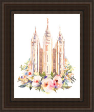 Load image into Gallery viewer, Salt Lake City Temple Floral Watercolor
